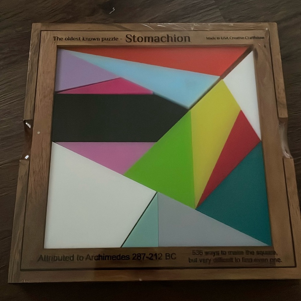 Stomachion Archemedes Packing Puzzle and Frame